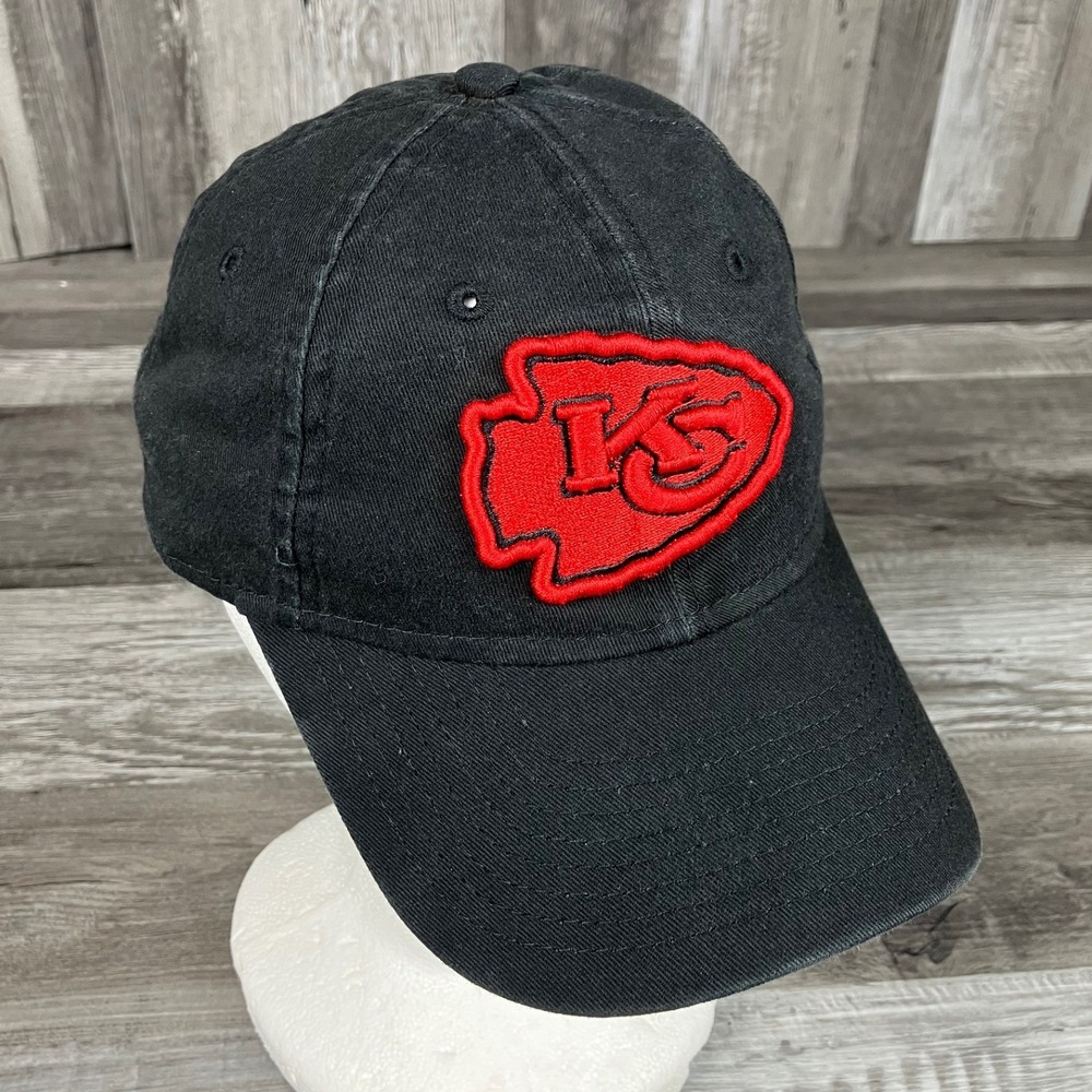 New Era 9TWENTY Kansas City Chiefs Youth Hat Black Red NFL Adjustable Cap